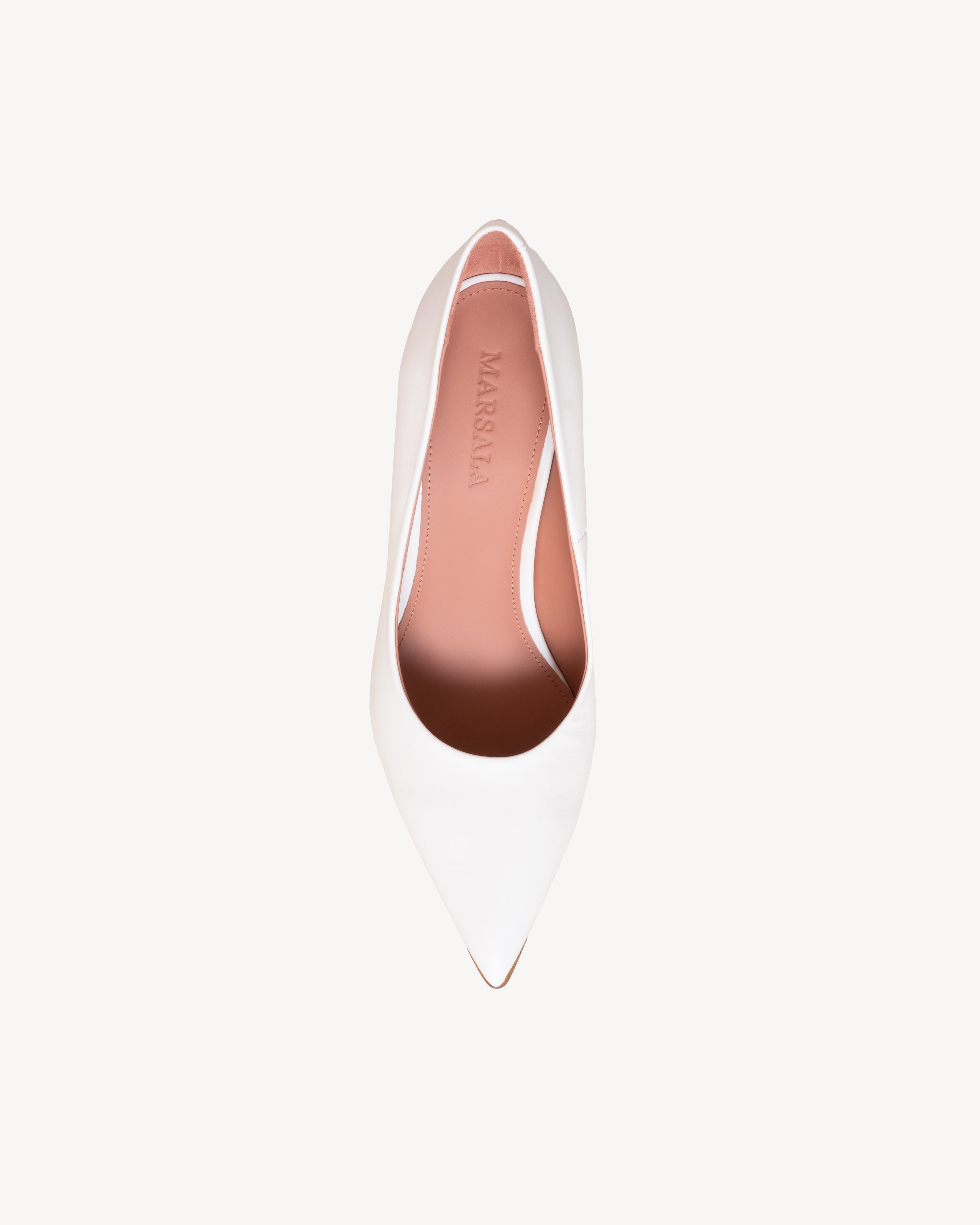Grace White Leather